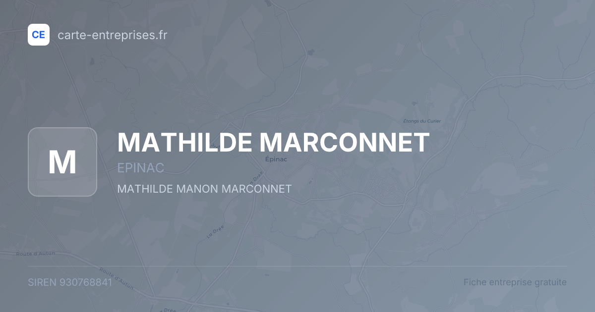 MATHILDE MARCONNET — 930768841 — fiche entreprise