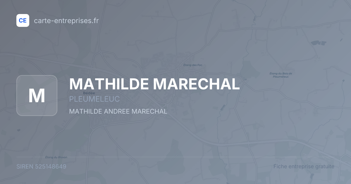 MATHILDE MARECHAL — 525148649 — fiche entreprise