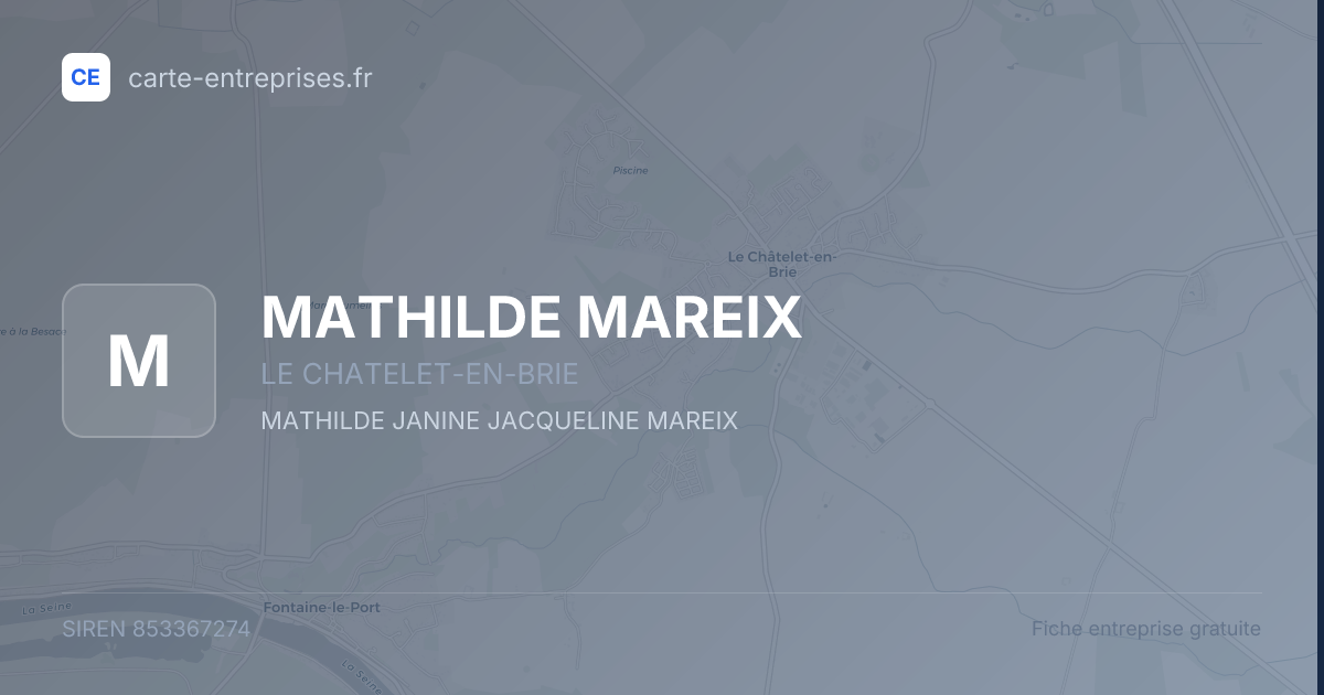 MATHILDE MAREIX — 853367274 — fiche entreprise