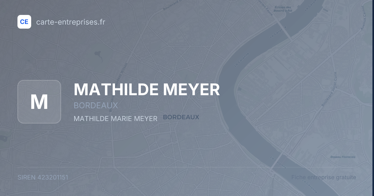 MATHILDE MEYER — 423201151 — fiche entreprise