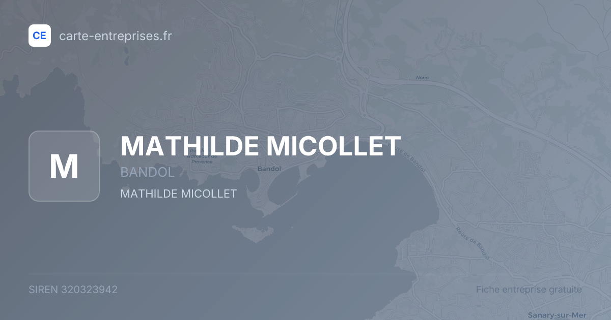 MATHILDE MICOLLET — 320323942 — fiche entreprise