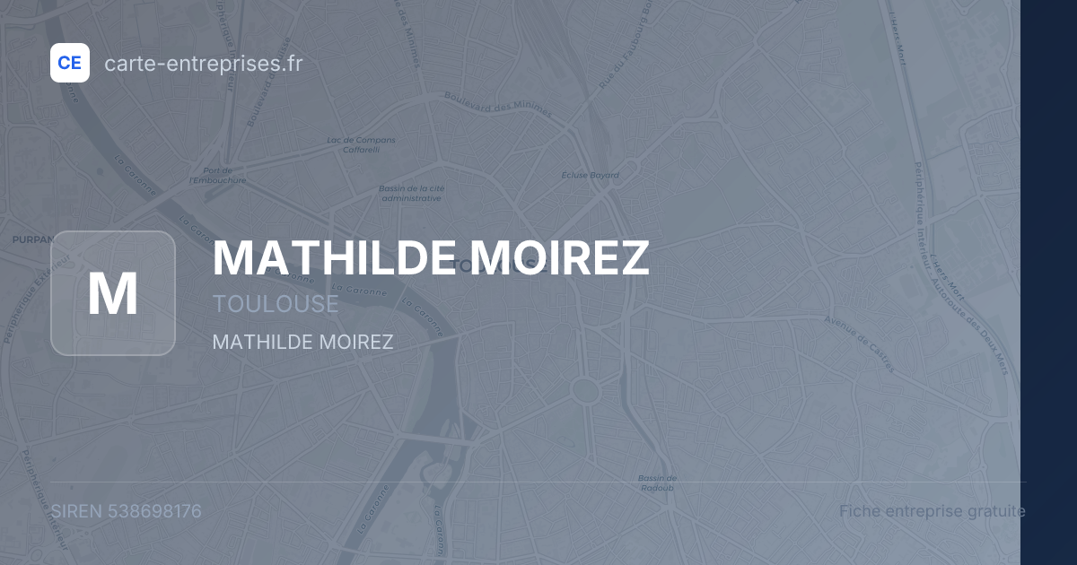 MATHILDE MOIREZ — 538698176 — fiche entreprise