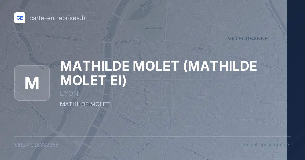 MATHILDE MOLET (MATHILDE MOLET EI) — 938333366 — fiche entreprise
