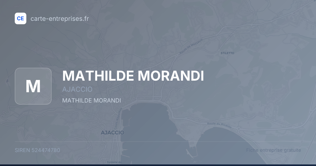 MATHILDE MORANDI — 524474780 — fiche entreprise