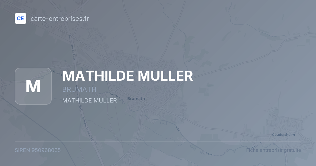 MATHILDE MULLER — 950968065 — fiche entreprise