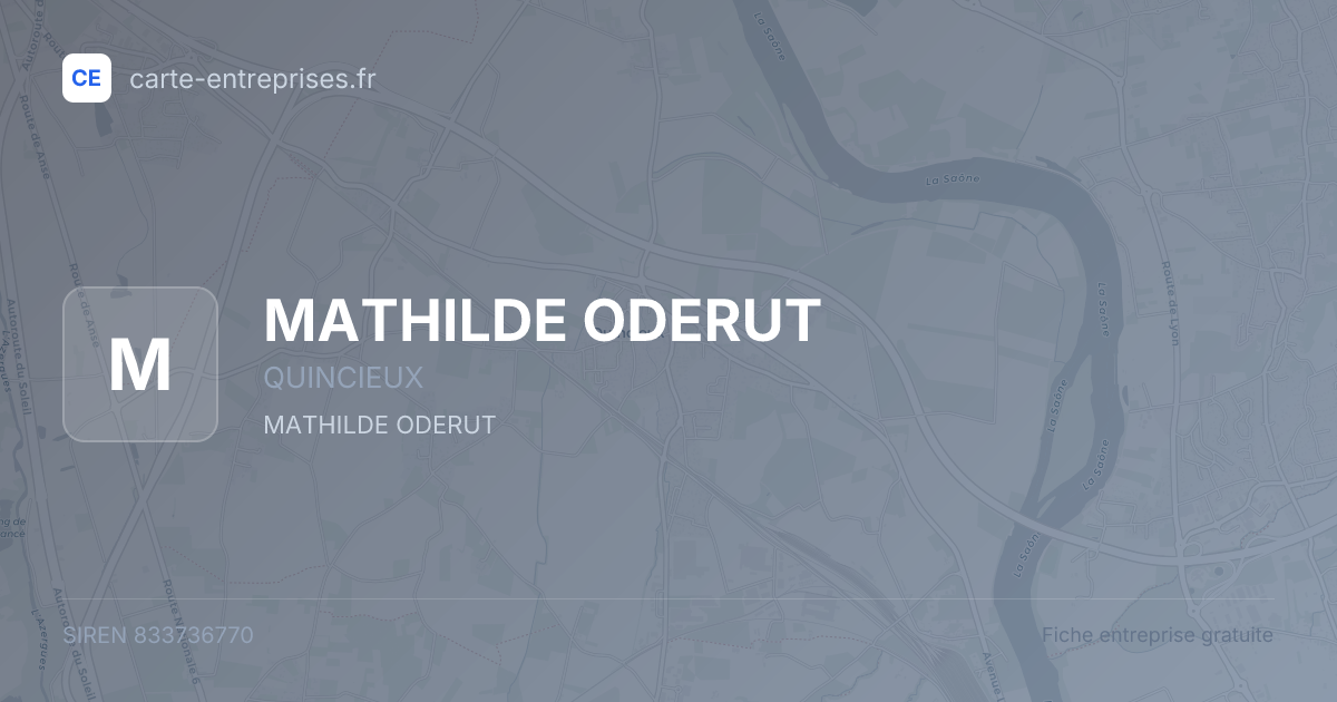MATHILDE ODERUT — 833736770 — fiche entreprise