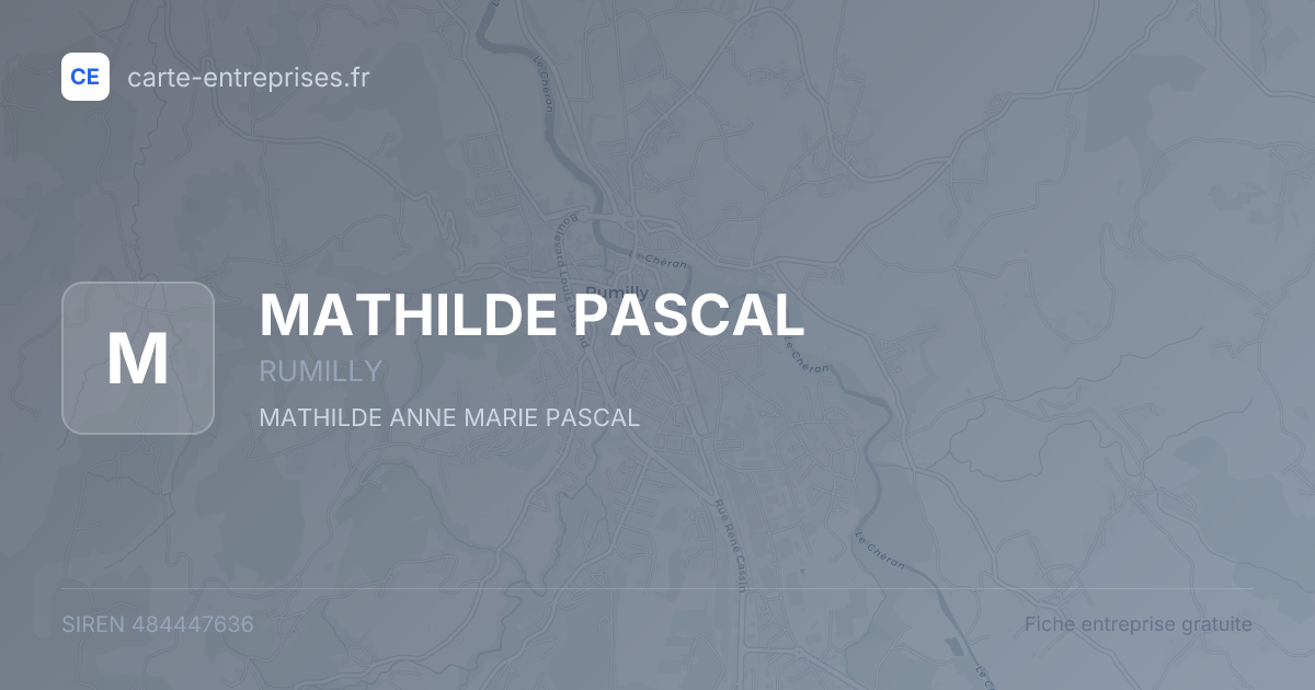 MATHILDE PASCAL — 484447636 — fiche entreprise