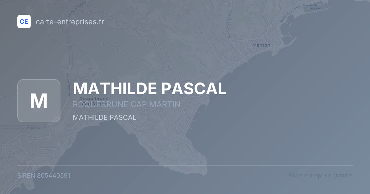 MATHILDE PASCAL — 805440591 — fiche entreprise