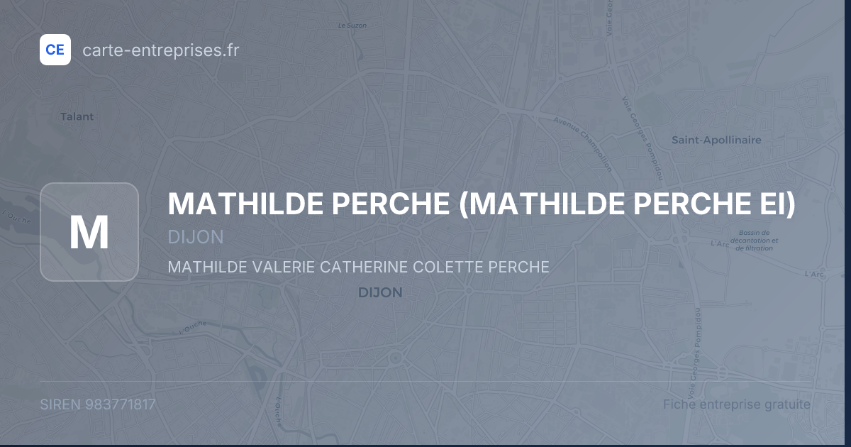 MATHILDE PERCHE (MATHILDE PERCHE EI) — 983771817 — fiche entreprise