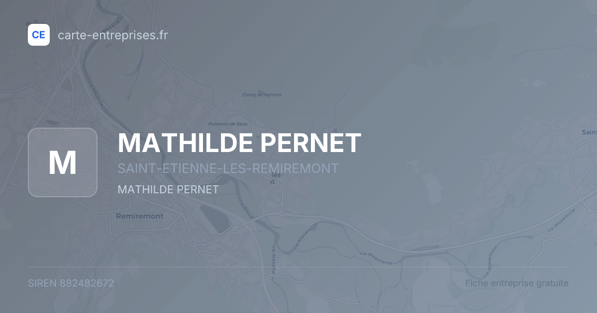 MATHILDE PERNET — 882482672 — fiche entreprise