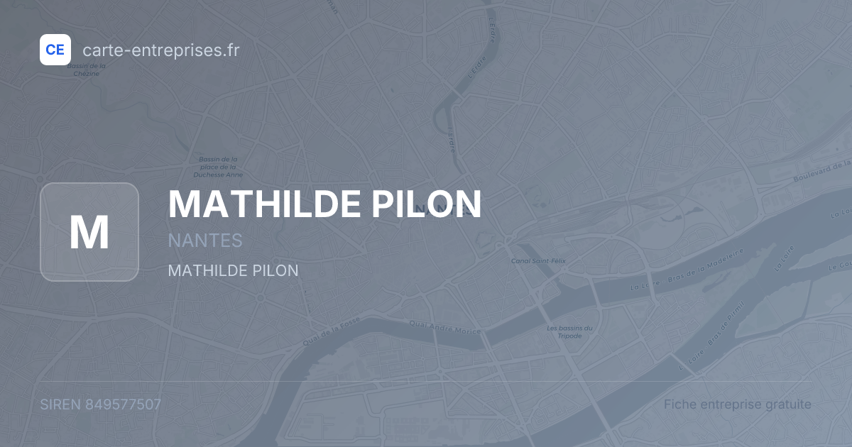 MATHILDE PILON — 849577507 — fiche entreprise