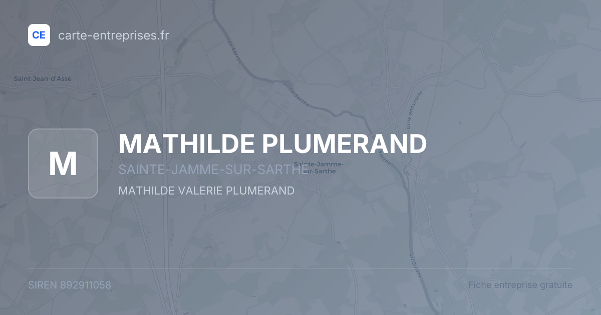 MATHILDE PLUMERAND — 892911058 — fiche entreprise