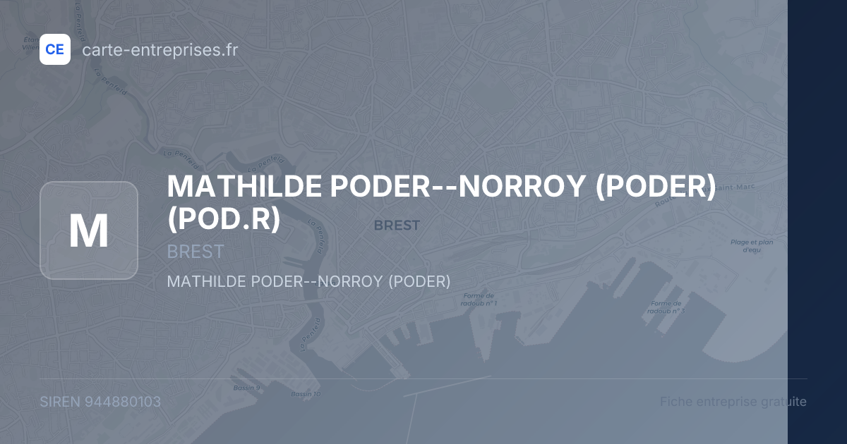 MATHILDE PODER--NORROY (PODER) (POD.R) — 944880103 — fiche entreprise