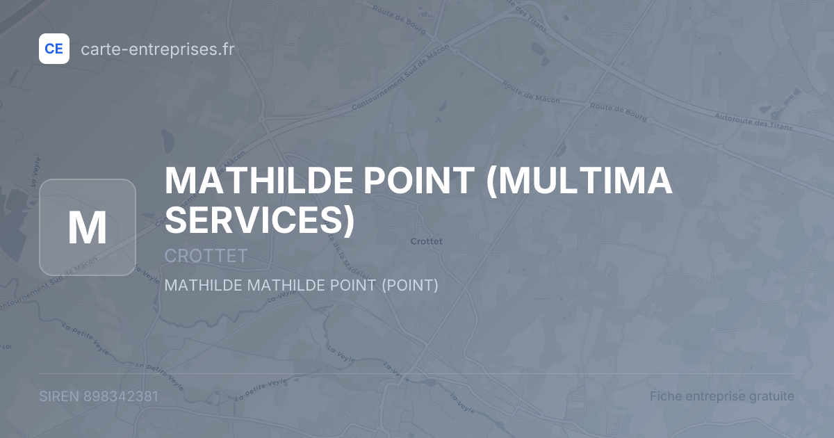 MATHILDE POINT (MULTIMA SERVICES) — 898342381 — fiche entreprise