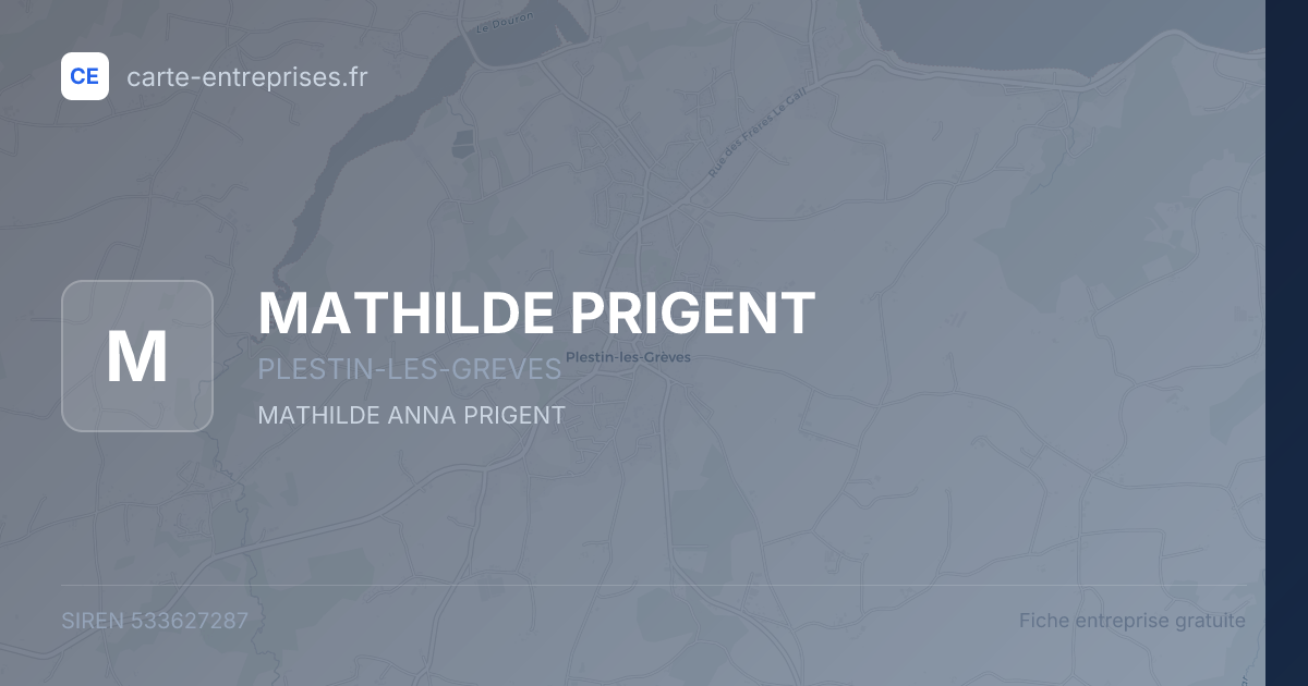 MATHILDE PRIGENT — 533627287 — fiche entreprise