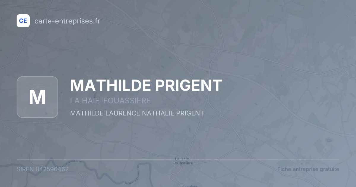 MATHILDE PRIGENT — 842596462 — fiche entreprise