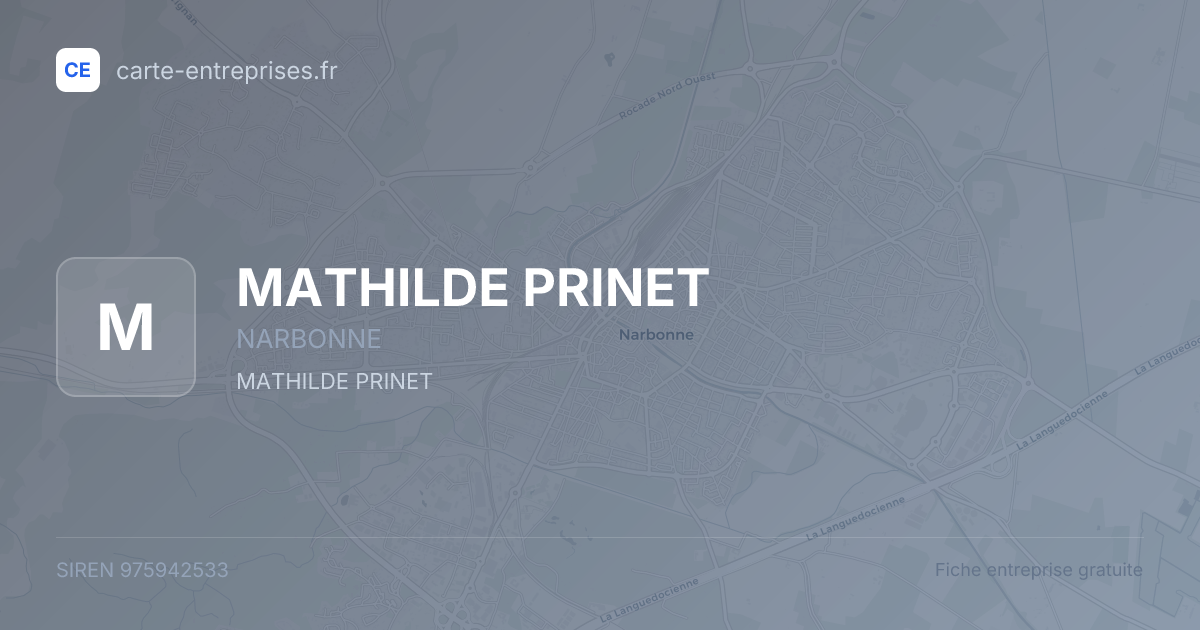 MATHILDE PRINET — 975942533 — fiche entreprise