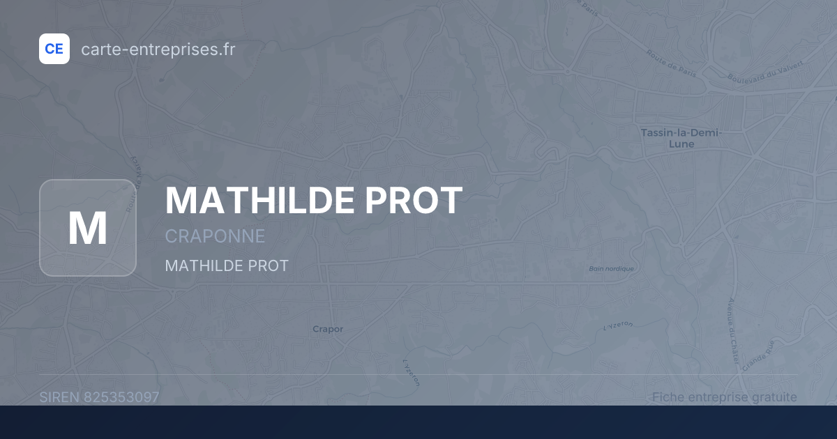 MATHILDE PROT — 825353097 — fiche entreprise
