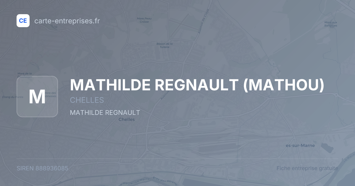 MATHILDE REGNAULT (MATHOU) — 888936085 — fiche entreprise
