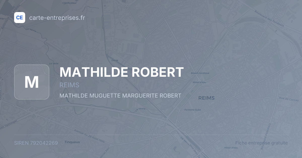 MATHILDE ROBERT — 792042269 — fiche entreprise
