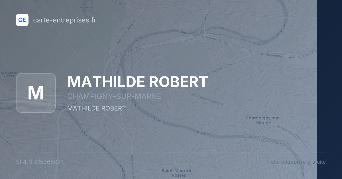 MATHILDE ROBERT — 815368071 — fiche entreprise