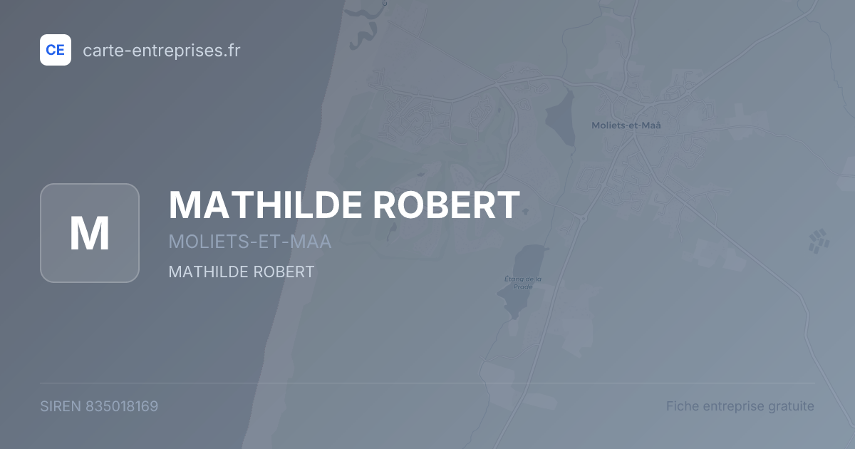 MATHILDE ROBERT — 835018169 — fiche entreprise