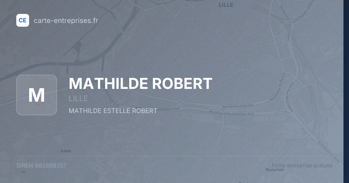 MATHILDE ROBERT — 882898257 — fiche entreprise