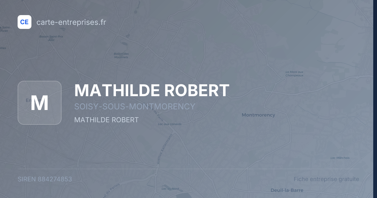 MATHILDE ROBERT — 884274853 — fiche entreprise
