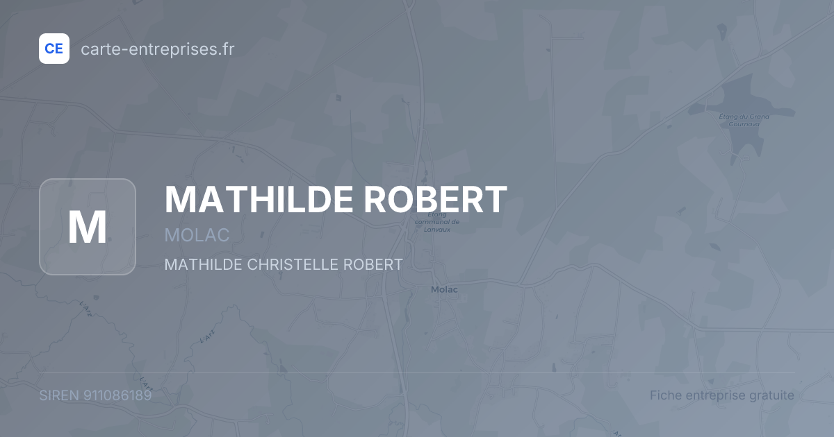 MATHILDE ROBERT — 911086189 — fiche entreprise