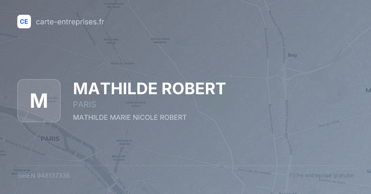 MATHILDE ROBERT — 948137336 — fiche entreprise