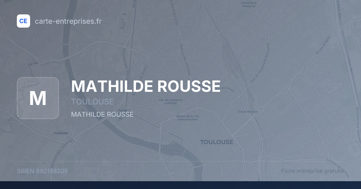 MATHILDE ROUSSE — 892158205 — fiche entreprise