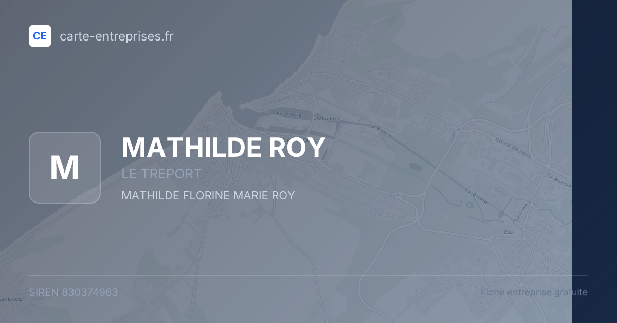 MATHILDE ROY — 830374963 — fiche entreprise