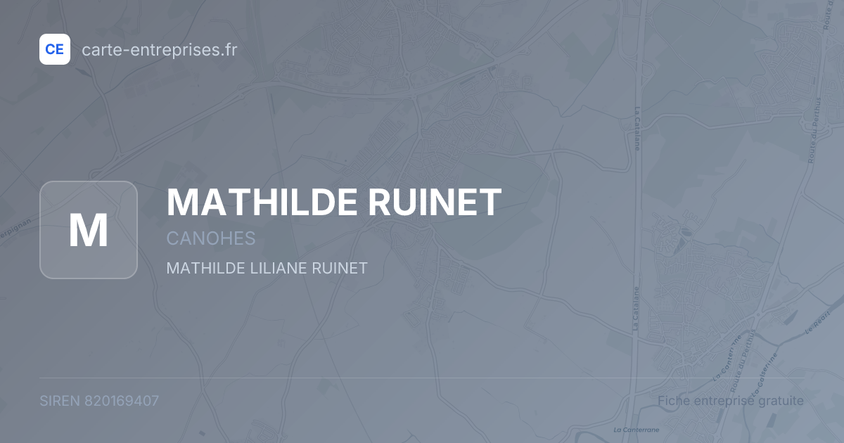 MATHILDE RUINET — 820169407 — fiche entreprise