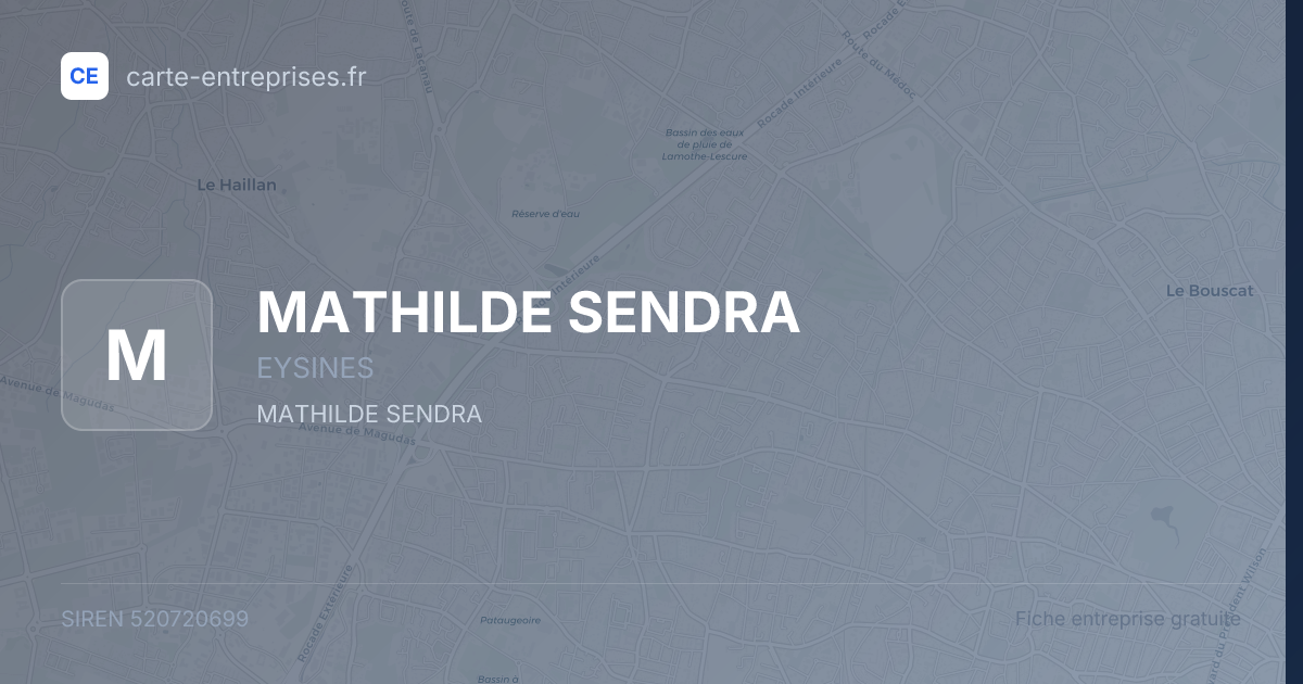 MATHILDE SENDRA — 520720699 — fiche entreprise
