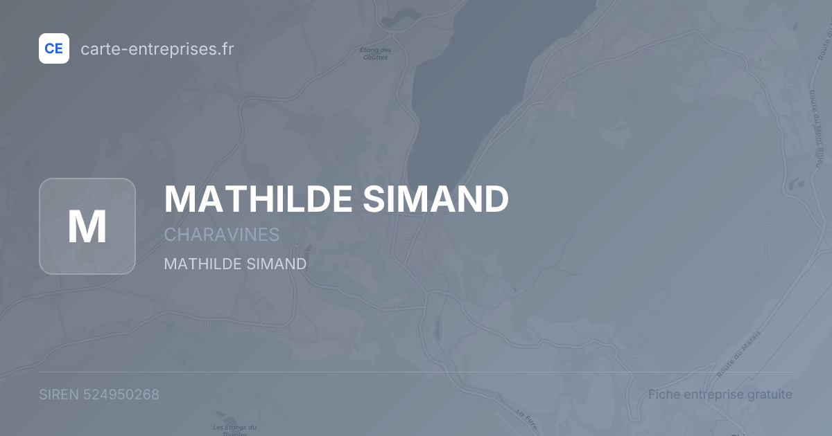 MATHILDE SIMAND — 524950268 — fiche entreprise