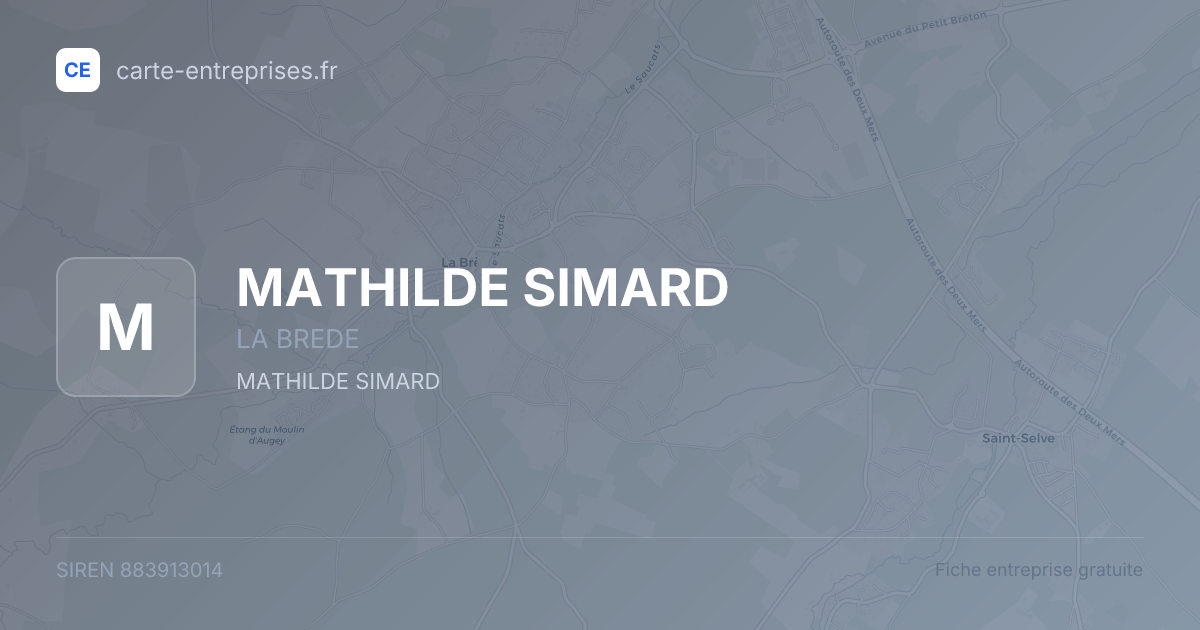 MATHILDE SIMARD — 883913014 — fiche entreprise