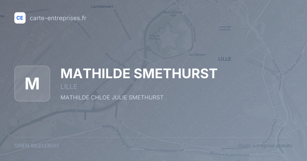 MATHILDE SMETHURST — 883033045 — fiche entreprise