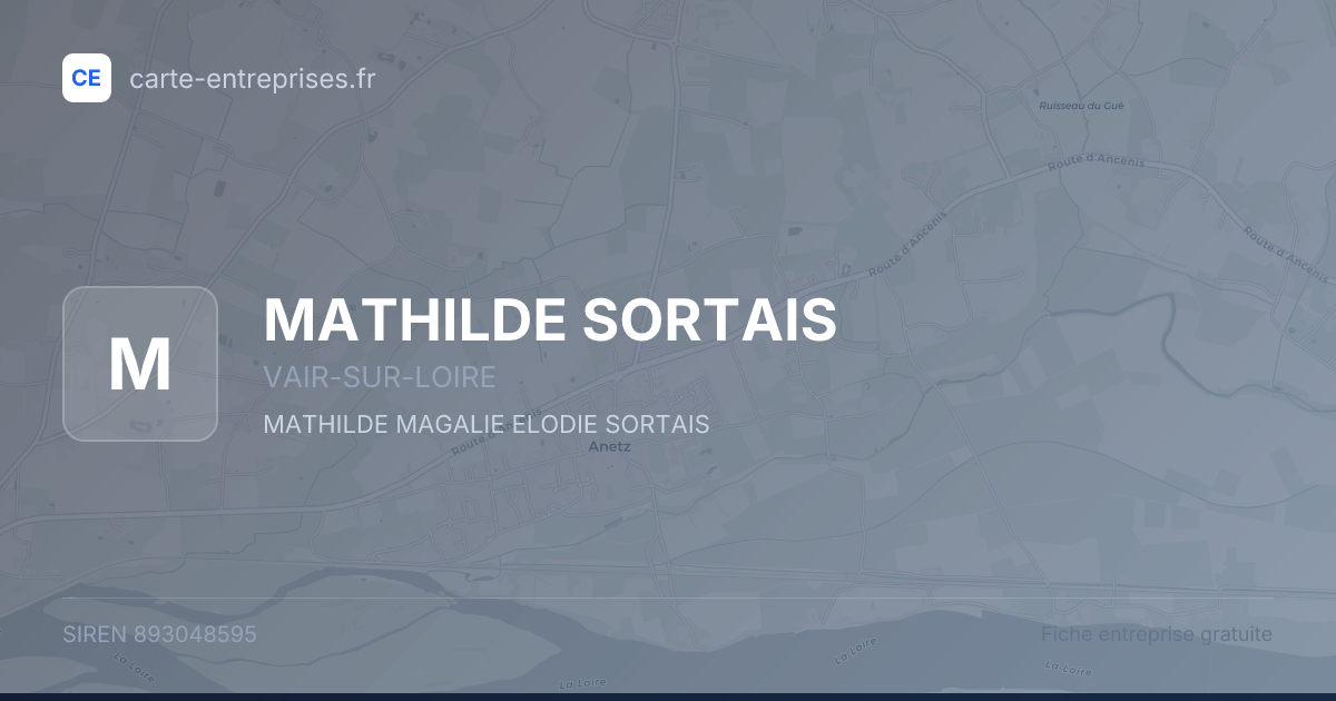 MATHILDE SORTAIS — 893048595 — fiche entreprise