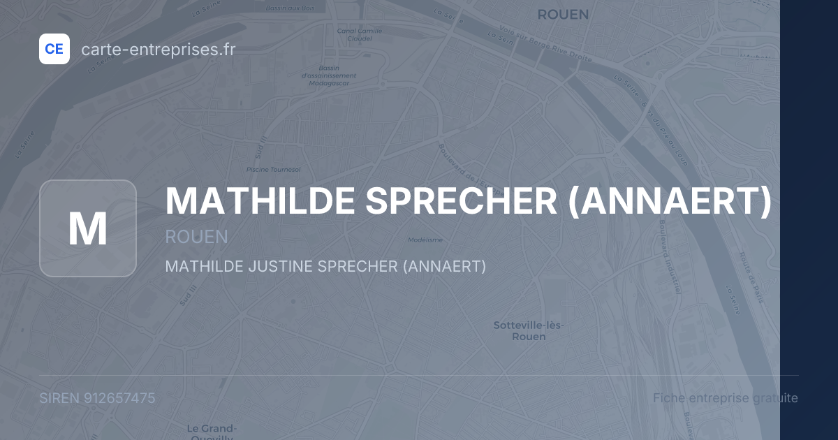 MATHILDE SPRECHER (ANNAERT) — 912657475 — fiche entreprise