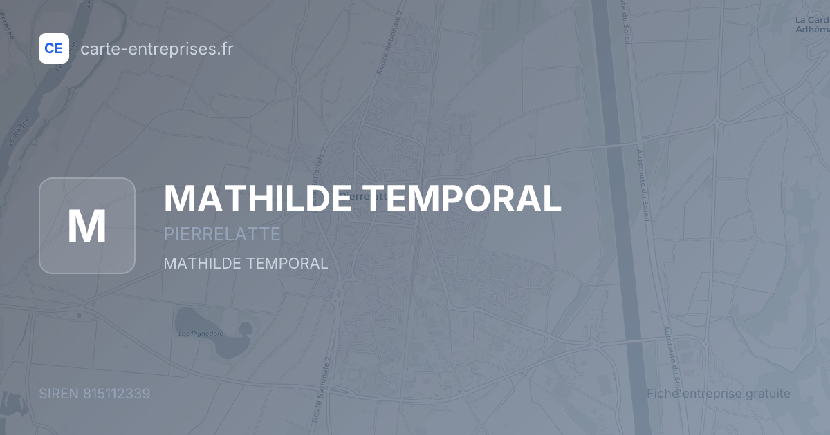 MATHILDE TEMPORAL — 815112339 — fiche entreprise
