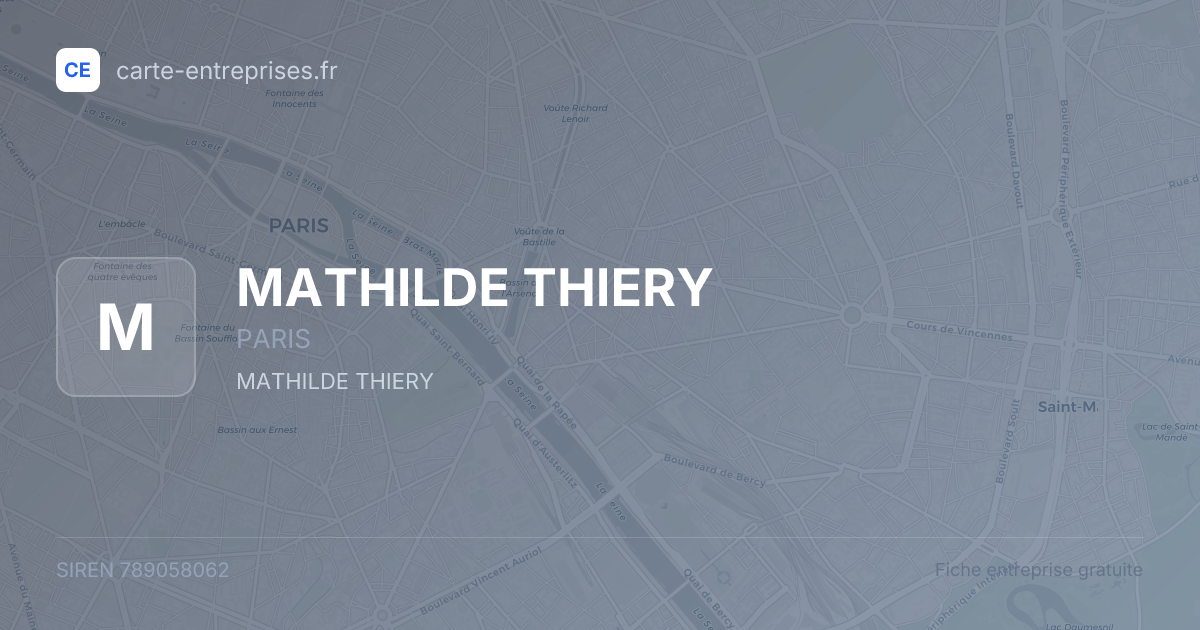 MATHILDE THIERY — 789058062 — fiche entreprise