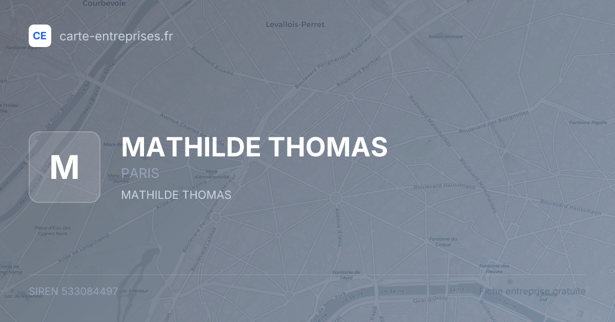 MATHILDE THOMAS — 533084497 — fiche entreprise