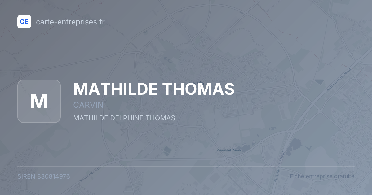 MATHILDE THOMAS — 830814976 — fiche entreprise