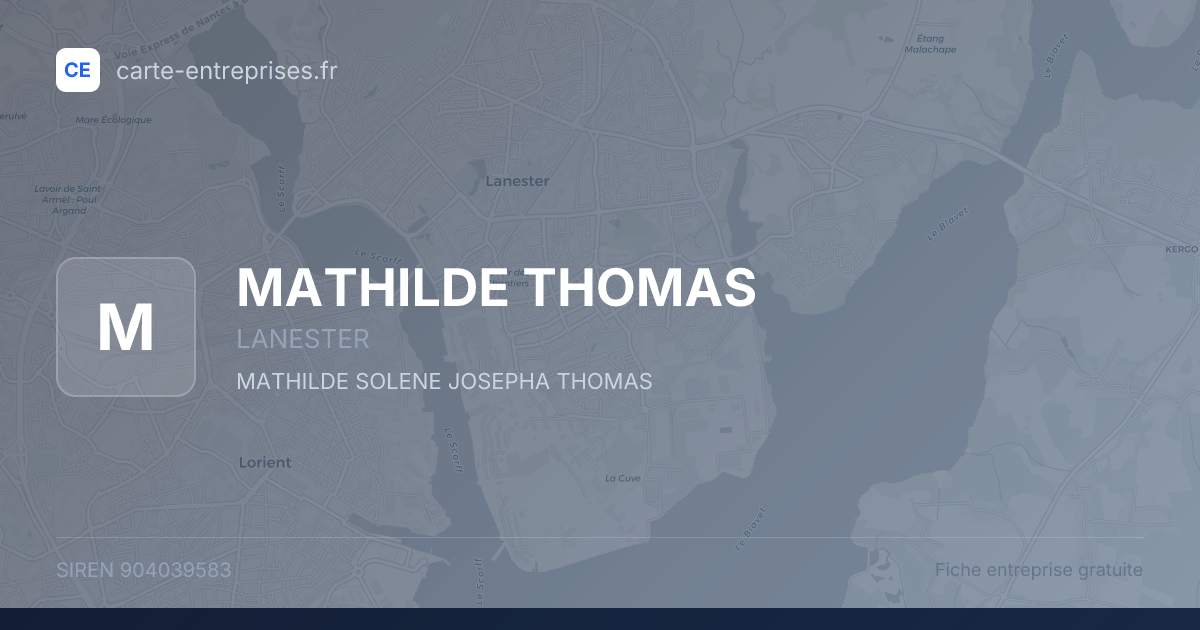 MATHILDE THOMAS — 904039583 — fiche entreprise