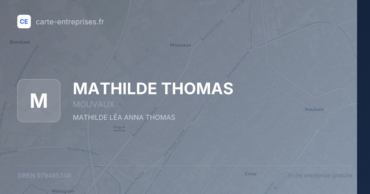 MATHILDE THOMAS — 979485349 — fiche entreprise