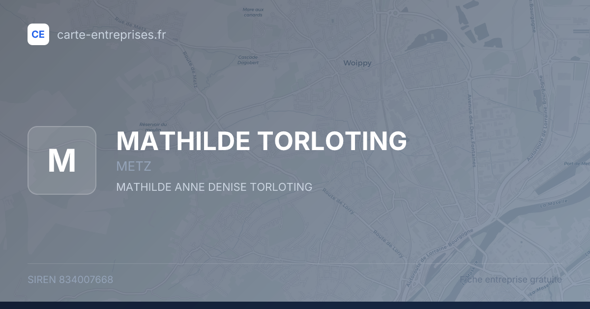 MATHILDE TORLOTING — 834007668 — fiche entreprise