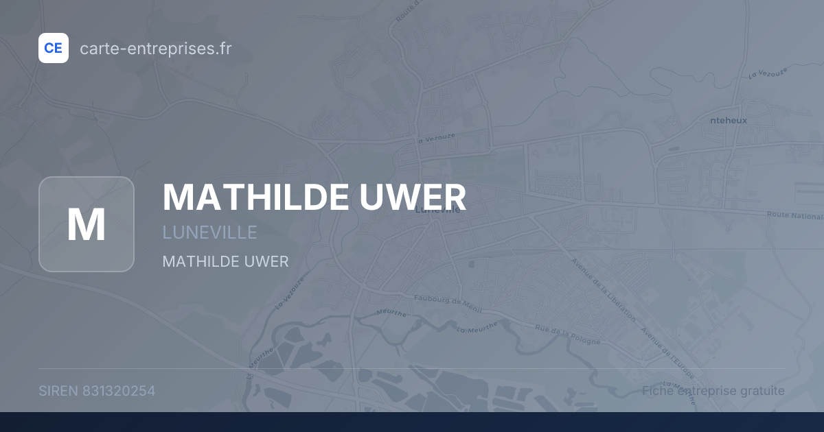 MATHILDE UWER — 831320254 — fiche entreprise