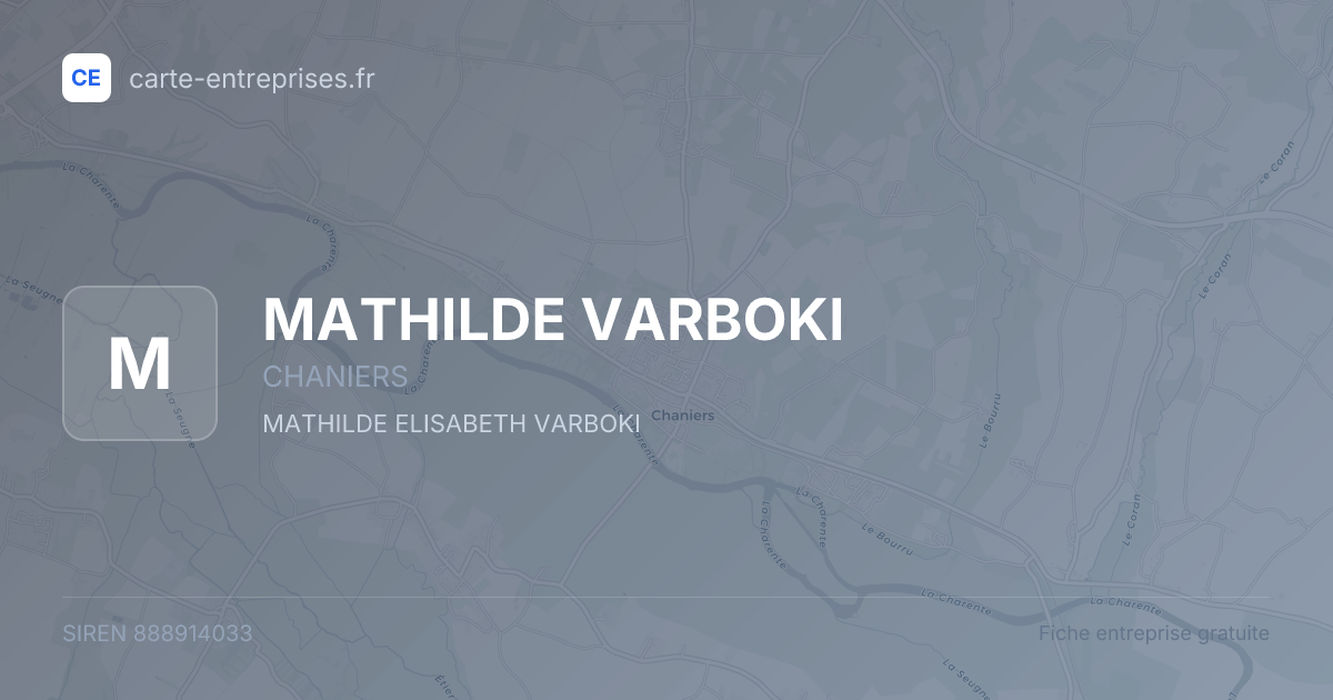 MATHILDE VARBOKI — 888914033 — fiche entreprise
