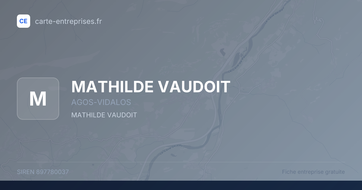 MATHILDE VAUDOIT — 897780037 — fiche entreprise
