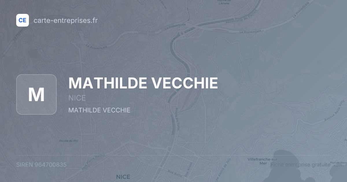 MATHILDE VECCHIE — 964700835 — fiche entreprise